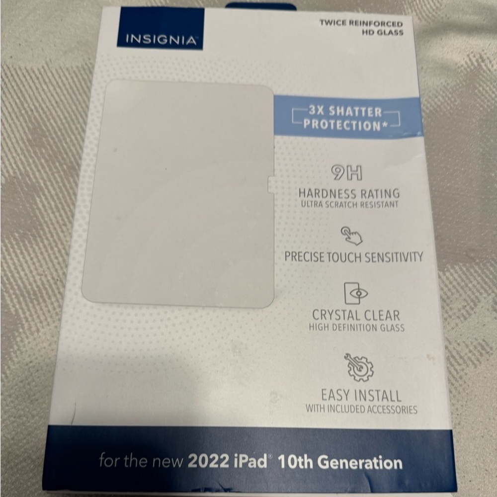 Insignia iPad Hard‎ Screen Protector. New in box. 10th Generation.9H Hardness.